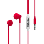 Auricolari con Microfono Rosso Universali Pantone Jack Stereo 3,5mm