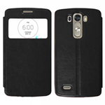 Custodia in Ecopelle Slim View con Holder Nero per LG G3 (D855)