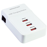 Carica Batterie Mediacom USB multiplo 3 USB 3A Bianco (1x2.1A + 2x0,5/1A) M-USBPS3SW