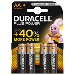 1 Blister 4 batterie Alkaline Stilo AA MN1500 LR6 Stilo 1,5v Duracell