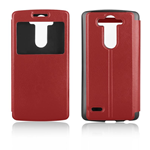 Custodia in Ecopelle Rossa con View per LG G3 Mini D722 / G3S