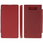 Custodia in PVC e Ecopelle Rossa Flip Cover per LG Optimus L7 P700