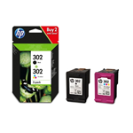 Cartucce X4D37AE (F6U66AE Nero + F6U65AE Colore N.302) Hp OfficeJet 3830/3832/4650/4654/3834/3833/3831/4655 DeskJet 3630/1110/2130/3636 Envy 4520 