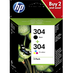 Cartuccia Multipack 3JB05AE Quadricolore originale HP n.304 per DeskJet 3720 / DeskJet 3730 / DeskJet 3732 / DeskJet 2620 All-in-One 