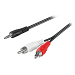 Cavo Audio Stereo Jack 3.5mm Maschio a 2 x RCA Maschio 2,0 mt