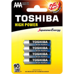 4 Batterie Mini Stilo, AAA, Micro, 4103, LR03, LR3, MN2400, 1,5v Alkaline Toshiba High Power