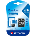 MEMORY CARD MICROSD VERBATIM 256GB V10 44087 CON ADATTATORE SD