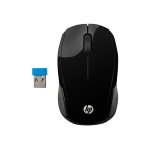 HP 200 - Mouse - per destrorsi e per sinistrorsi - ottica - senza fili - 2.4 GHz - ricevitore wireless USB