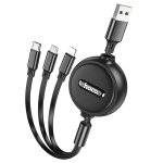 HOCO - CAVO 3IN1 LIGHTNING / MICRO USB / TIPO C 2A X75 1M BLACK