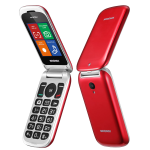 Telefono Cellulare Brondi Stone+ Plus Rosso Dual SIM/Display Grande/Fotocamera/Flip Attivo