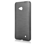 Custodia in TPU Effetto Metallico Nero per Microsoft Lumia 535