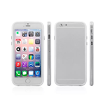 Custodia Bumper in TPU Trasparente e Bianco per Apple iPhone 6 Plus