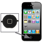 Ricambio Tasto Home con Gommino Distanziatore Nero Apple iPhone 4S (IP4S-038)