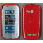 Custodia in TPU Rosso Lucido x Nokia Lumia 710