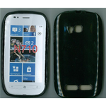 Custodia in TPU Nero Lucido per Nokia Lumia 710