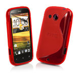 Custodia in TPU Rosso S-LINE x HTC Desire C / A320E