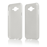 Custodia TPU Effetto Metallico Bianco Samsung Galaxy J7 SM-J700 Termoplastica Protettiva