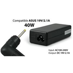 Alimentatore 19V 2.1A 40W Notebook Asus, Spinotto: 2.5 x 0.7mm Comp. No Cavo Alimentazione