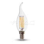 Lampada Fiamma Filamento LED E14 4W/40W 400LM VT-1997 6400K V-TAC Luce Bianco Fredda