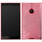 Custodia in PVC Effetto Metallico Rosa per Nokia Lumia 1520