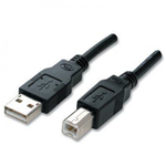 Cavo Stampante USB 2.0 A/B Maschio/Maschio Nero da A maschio a B maschio 3 mt MachPower CV-USB-006