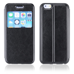 Custodia Ecopelle Nera TPU Nero View Apple iPhone 6S Plus 5.5" / iPhone 6 Plus 5.5"