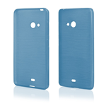 Custodia TPU Effetto Metallico Azzurro Microsoft Lumia 540