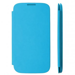 Custodia in PVC e Ecopelle Azzurra Flip Cover per Samsung Galaxy S4 / i9500 / i9505