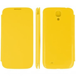 Custodia in PVC e Ecopelle Giallo Flip Cover per Samsung Galaxy S4 / i9500 / i9505