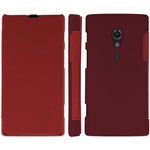 Custodia in PVC e Ecopelle Rossa Flip Cover per Sony Xperia ION / LT28i