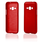 Custodia TPU Effetto Metallico Rosso Samsung Galaxy J1 2016 SM-J120F