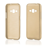 Custodia TPU Effetto Metallico Oro Samsung Galaxy J1 2016 SM-J120F