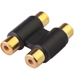 Adattatore Audio 2 RCA Femmina/Femmina Placcati Oro