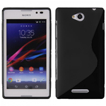 Custodia in TPU Nero S-Line per Sony Xperia C, C2305, S39H