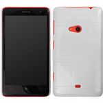 Custodia in PVC Effetto Metallico Bianco per Nokia Lumia 625