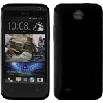 Custodia in TPU Nero Lucido per HTC Desire 300 Zara Mini