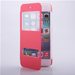 Custodia in PVC e Ecopelle Flip Cover con doppio Display ID Rossa per Apple iPhone 6S/6 4,7"