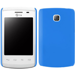 Custodia in PVC Gommato Azzurro per LG L1 (E410)