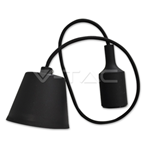 Lampadario a Corda Max 60W VT-7228 V-TAC SKU-3478 - Nero per l'illuminazione residenziale, alberghi, ristoranti, ufficio, illuminazione commerciale e ambienti simili