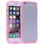 Custodia Bumper in TPU Trasparente e Rosa per Apple iPhone 6 Plus