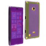 Custodia in TPU Viola e Flip Cover per Nokia Lumia 720