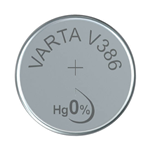 Batteria bottone 1,55v (AG12) LR43, LR1142, 386, 301, 186, KA43, D386, SR43W, 280-41 Varta Scad. Marzo 2018
