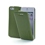 Custodia Flip Flap Muvit Ristretto Sottile ed Elegante per iPhone 5 / 5S / SE Verde