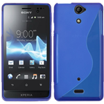 Custodia in TPU S-Line Blu per Sony Xperia V / Lt25i