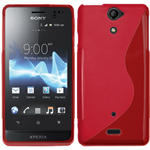 Custodia in TPU S-Line Rosso per Sony Xperia V / Lt25i