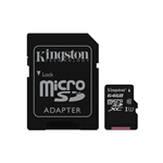 MEMORY CARD MICRO SD 64GB c10 UHS-I KINGSTON CANVAS SDCS/64GB