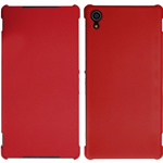 Custodia in PVC e Ecopelle Rossa Flip Cover per Sony Xperia Z2 / L50W / D6503