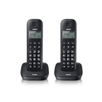 Telefono Cordless Brondi Gala Twin (DUO) Nero Cordless Eco Dect GAP Fino a 5 Portatili Collegabili