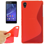 Custodia in TPU S-Line Rosso per Sony Xperia Z2 / L50W / D6503