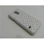 Custodia in PVC Bianco con Zirconi per Samsung Galaxy S5 Mini G800F